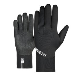 Mystic Watersports - Surf Kitesurf & Windsurfing Star 3 mm 5 Finger Gloves - Black - Unisex - GBS Stitching - Friction Grip