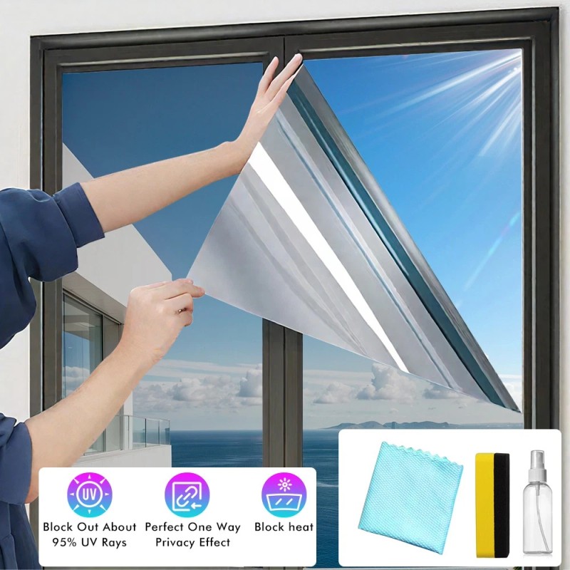 Unbranded One Way Privacy Window Film 17.7"x78.7" Window Tint Home