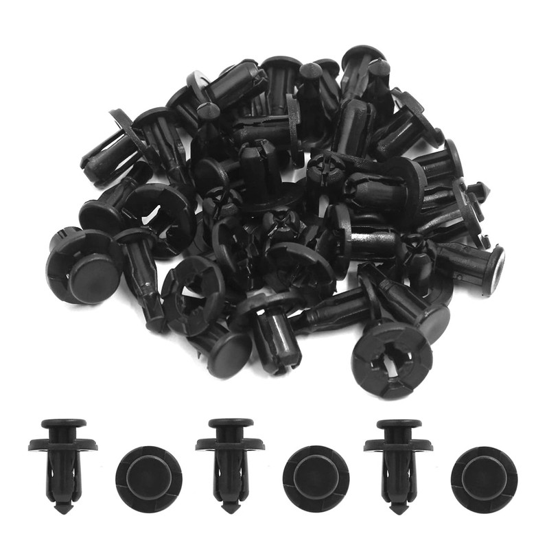 sourcingmap 20Pcs Fit 10mm Hole Plastic Rivets Fastener Fender Bumper