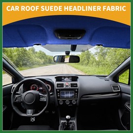 Motoforti Headliner Fabric 96" L x 57" W Interior Trim DIY Roof Repair Replacement Suede Fabric Blue 1 Pcs Long-lasting