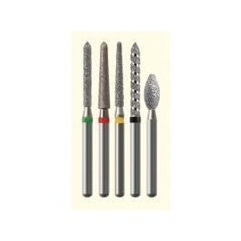 Axis Dental SC848-T-018 NTI Turbo FG Friction Grip Flat End Taper Supercoarse Grit Diamond Burs 5/Pk