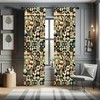 Ambesonne Mid Century Geometric Window Curtains, Hexagonal Shapes Honeycomb Gird