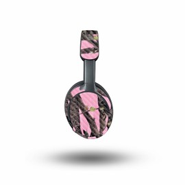 MightySkins Carbon Fiber Skin Compatible with Bose QuietComfort Ultra - Pink Tree Camo | Protective, Durable Textured Carbon Fiber Finish | Easy to Apply