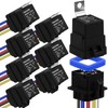 Hamolar 8 Pack 80/60 AMP Waterproof Car Relay and Harness