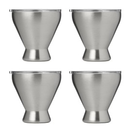 Cambridge EPCNY2ASTCB2DS 11 Oz Stainless Steel Insulated Cocktail Tumblers, Set Of 4