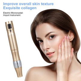 Electric Microcrystal Import Instrument Nano Needle Beauty Device Microcrystal Pen 0-2.5mm Adjustable Needle Length 5-Level Vibration Intensity Adjustable with Digital Display Screen