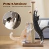 Peluomoz 36'' Tall Cat Scratching Post, Large Sisal Scratch Post