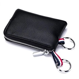 ZENSE - Black Leather Wallet & Keyring ZA0011, black