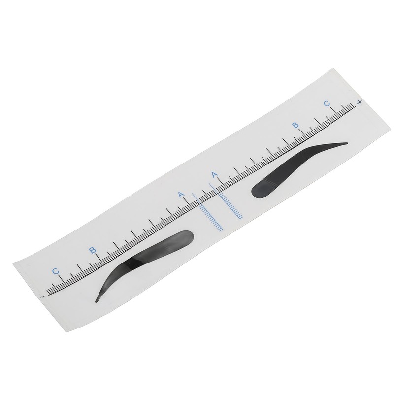 150PCS Eyebrow Stencil Ruler Clear Scale Transparent Eyebrow Shape Positioning