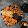 Black Gold Rim Square Organic Plastic Tray - 14" (Pack