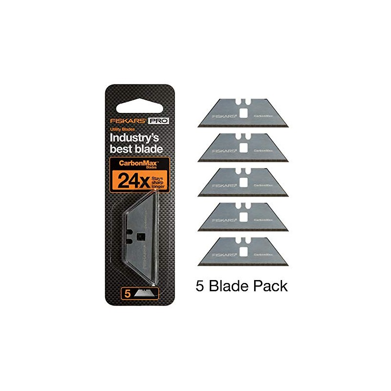 Fiskars Pro Replacement Blades, 5 Pack, Silver