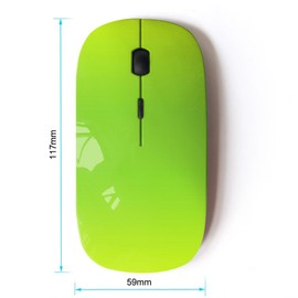 KawaiiMouse [ Optical 2.4G Wireless Mouse ] Vibrant Neon Green Color Bright