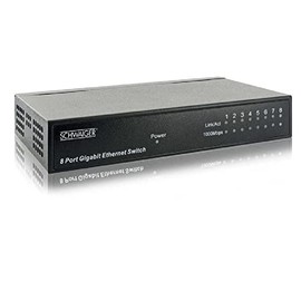 Schwaiger Network Switch 8-Port 10/100/1000 Mbit/s, NWSW8 011