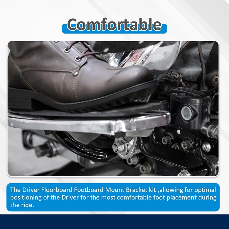 Wsays Driver Floorboard Footboard Mount Bracket Kit Compatible with Harley