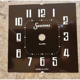 Sessions Vintage NOS Sessions Clock Face Mid Century New Old Stock MCM Black & White