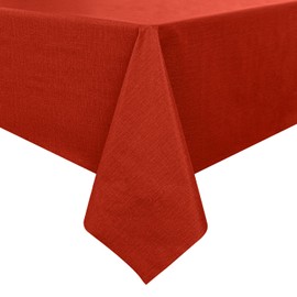 Romanstile Christmas Tablecloth, 320 x 140 cm, Red Oilcloth Tablecloth, Outdoor, Weatherproof, Washable, PVC, Waterproof, Oilcloth, Garden Tablecloth, Tablecloth for Party, Camping, Picnics, Garden