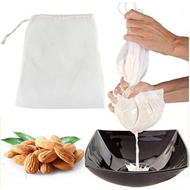 Bolsa de filtro de vino de 100 mallas aptas para uso alimentario, reutilizable, para hacer cerveza casera, bolsa de extracción extrafina, ideal para colar alimentos, frutos secos y leche, necesidades de elaboración de cerveza (20 x 30 cm)