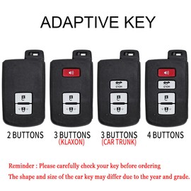 HIBEYO Key Fob Cover Compatible with Toyota Avalon Camry Corolla Highlander Rav4 4Runner Land Cruise Vehicle Accessories Metal Painted Sports Style Key Shell with US Flag Keychains-2 Button Black