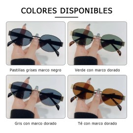 WEGALIFE® 4pz Gafas Sol Retro Para Mujeres Hombre Moda Protección Gafas Sol Ovaladas Retro Para Mujeres Hombre Moda Protección Gafas De Sol Para Conducir Y Deportes Al Aire Libre