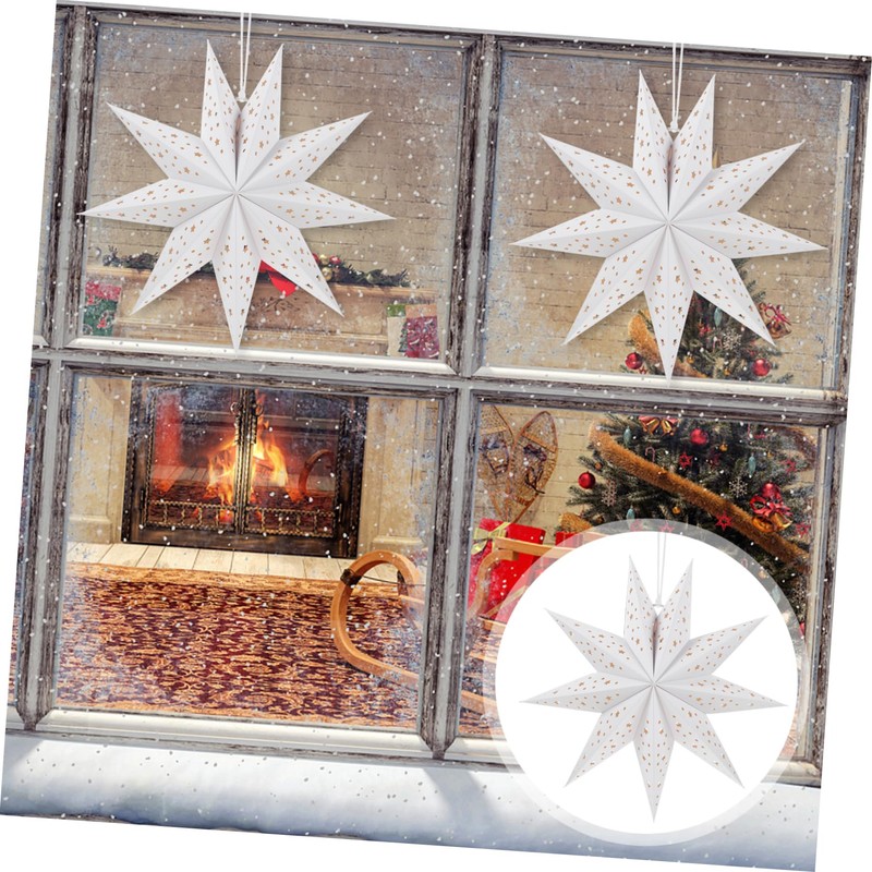 Homoyoyo 3pcs Christmas Shades Folding Paper Hanging Decorations for Warm