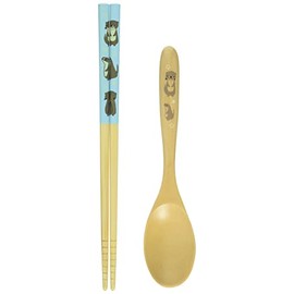 Aoba 528180 Animal Land Otter Chopsticks and Spoon Set