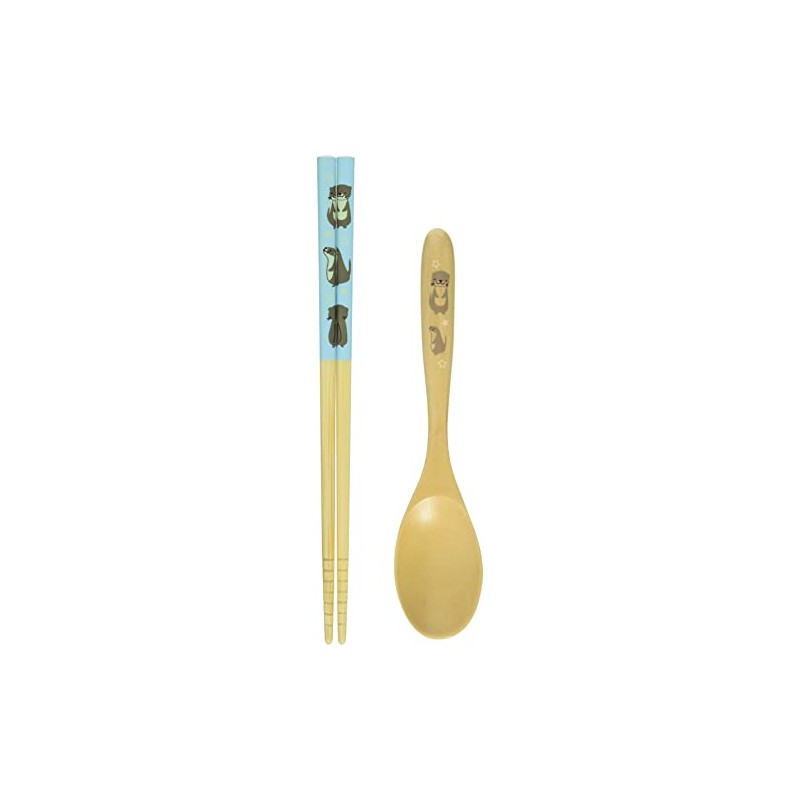 Aoba 528180 Animal Land Otter Chopsticks and Spoon Set