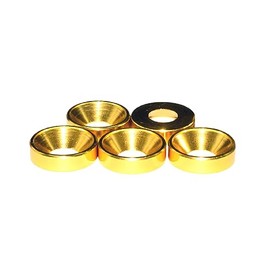 20pcs M8 Countersunk Washers Alloy Aluminum Screw Gaskets (Gold)