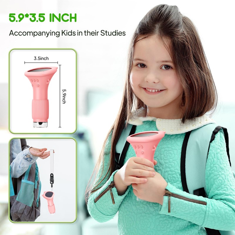 Microscope for Kids, Portable Microscopes 2" HD Screen 1000X Zoom