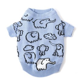 Didabotak Dog Sweater Pet Clothes Cute Knitted Classic Cat Sweaters Puppy Sweaters Dog Cat Clothes for Small Medium Dogs (Blue, Large)