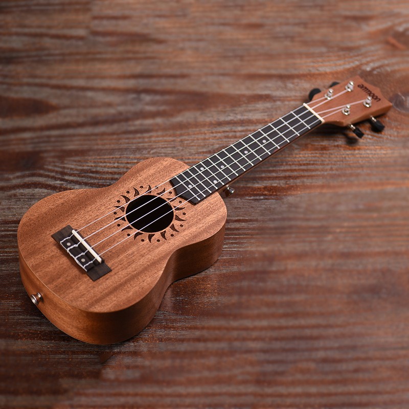 21 Inch Wooden Acoustic Ukulele Ukelele Uke Sapele Wood