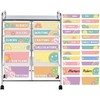 48 PCS Rolling Cart Labels Preppy Drawer Rolling Storage Cart