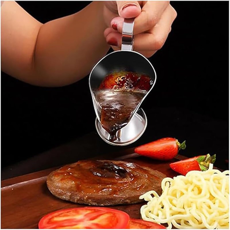 Sauce Container, Gravy Boat, Stainless Steel Container, Condiment Plate, Sauce,