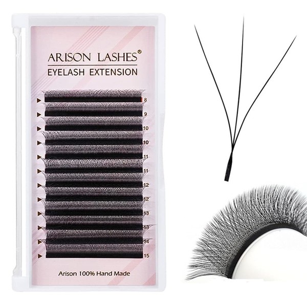 3D W Shape Eyelash Extension Natural Soft Volume 0.07mm C