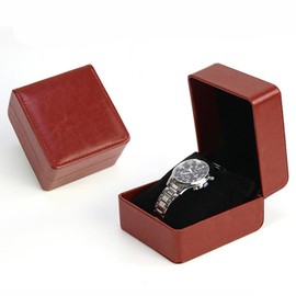 YekouMax Men's Watch Box, Storage Box for Smartwatch and Watches, PU Leather Gift Box for Watch, Jewellery, Birthday, Boyfriend, Men and Women (1, Brown)