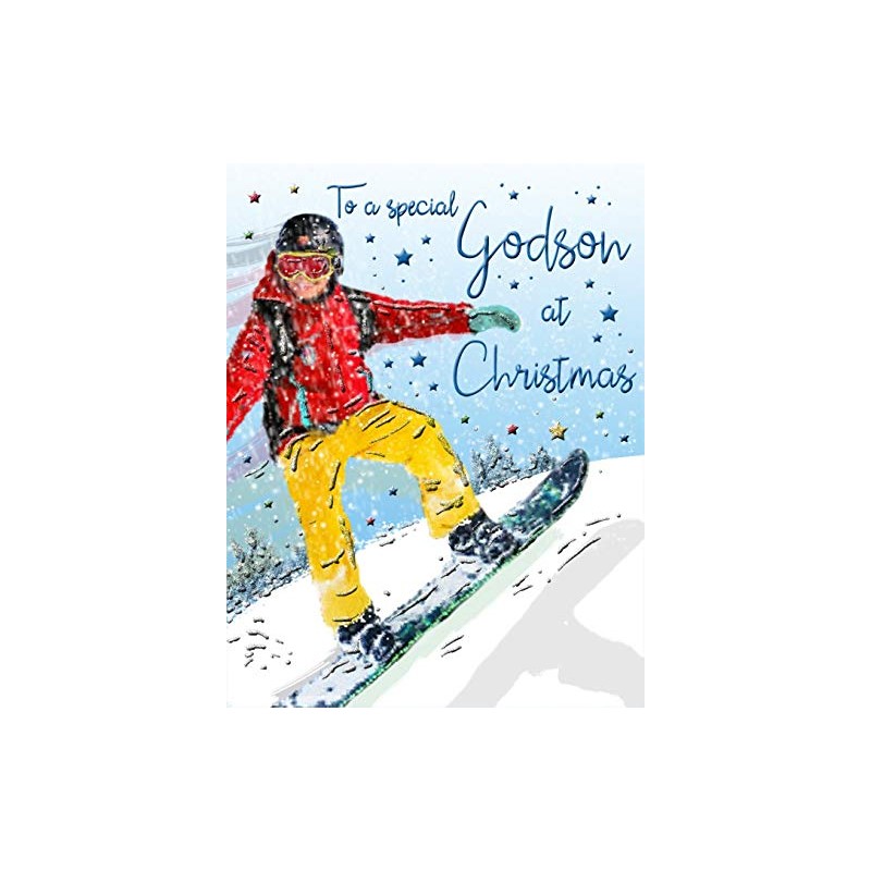 Christmas Card Godson - 8 x 6 inches - Regal