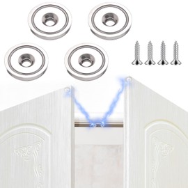 Yaocom 4 Pcs Concealed Magnetic Door Catch Top Ball Catch Replacement Hardware for Dummy Doors Closure Wardrobe Closet Cupboard Kitchen Bathroom Room Automatic Close