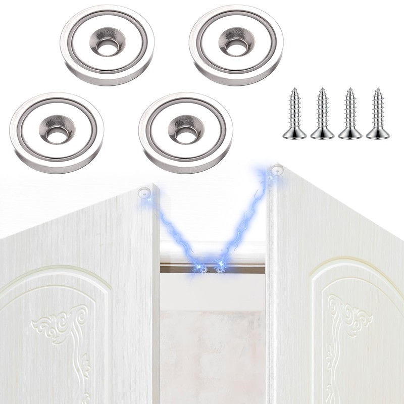 Yaocom 4 Pcs Concealed Magnetic Door Catch Top Ball Catch