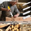 GREBSTK 4PCS Wood Chisel Set, Burr-Free CR-V Steel Beveled Blades,