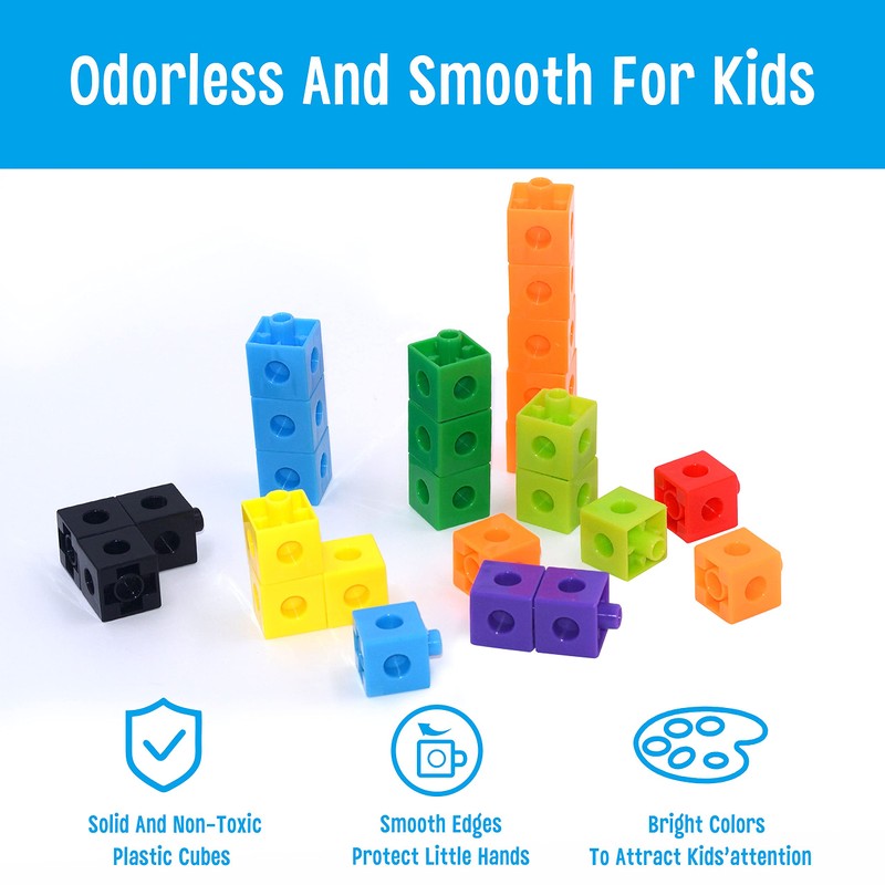 SpriteGru Maths Linking Cube, Manipulations with Activity Cards, Addition Tool