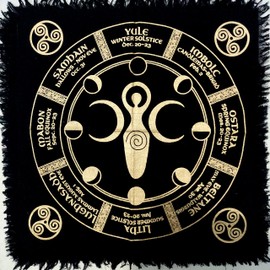 CRAFT KALA Tarot Altar Cloth Cards Divination Special Tablecloth Man Cave pegan Room Bar Home Wall Decor Alter Cloths Witchcraft Tentacle Sun Card Table Tapestry 24'' Moon Phases Goddess
