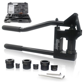 iGeelee Metal Stud Punch Set for 7/8", 1-1/8", 1-11/32" - 20GA Steel, Sheet Metal Hole Punch Kit, Lever Puncher CC-100