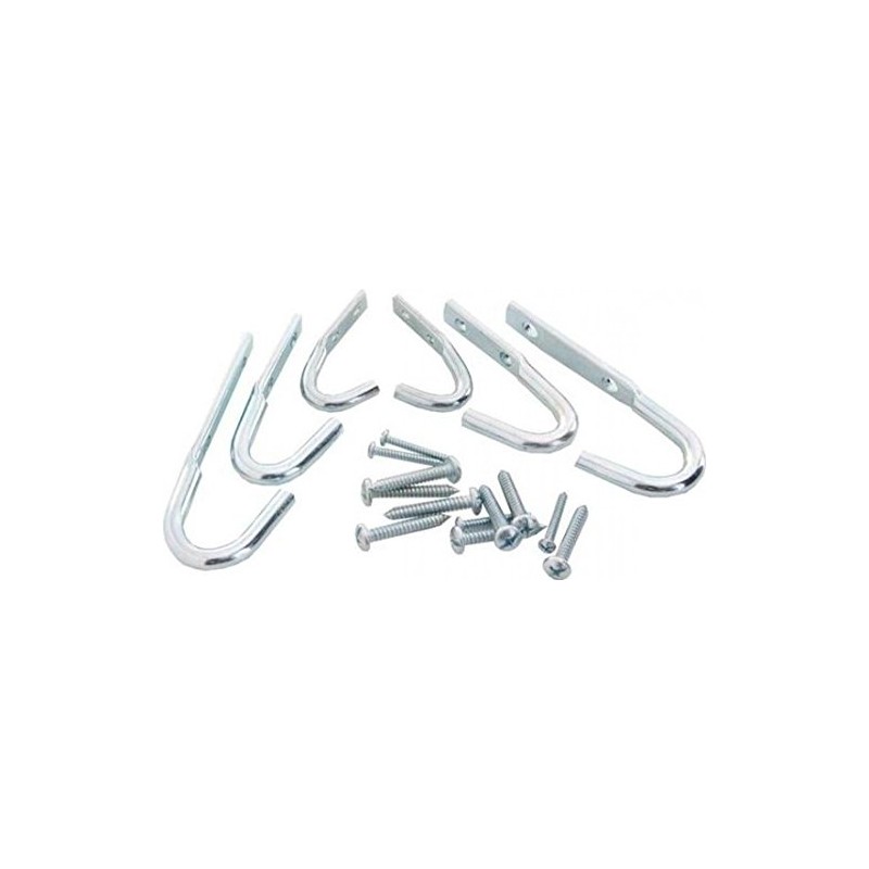 Keypak Heavy Duty Galvanised Garage Hooks – 6 Pack, Steel