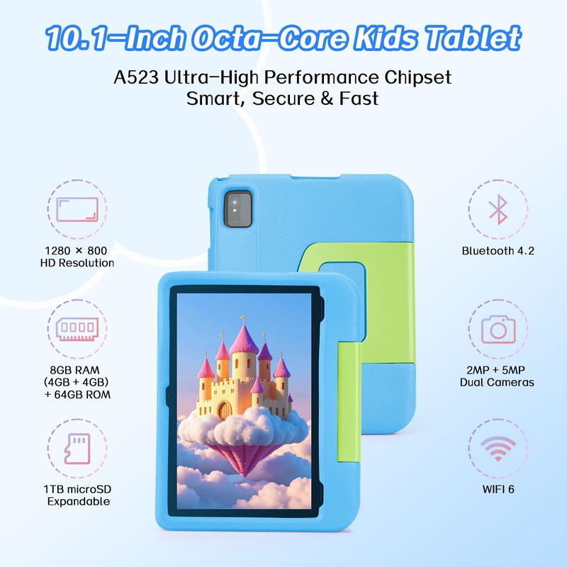 paitanry Android 14 Tablet for Kids - Kids Tablet 10.1