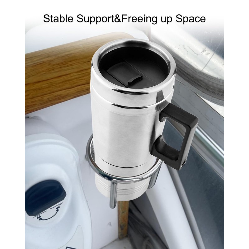 Boat Cup Holders 2 PCS, 316 Grade Stainless Steel Ringlike