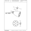 Westbrass D308-62 Speakerman Style 2-1/4" Brass 6-Jet Adjustable Shower Head,