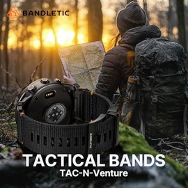 Bandletic Compatible with Garmin Instinct 2 Watch Band - 22mm Quick Fit Rugged Nylon Replacement Band for Fenix 8 E 47mm/7 6 Pro/5 Plus/Instinct 3 E 4