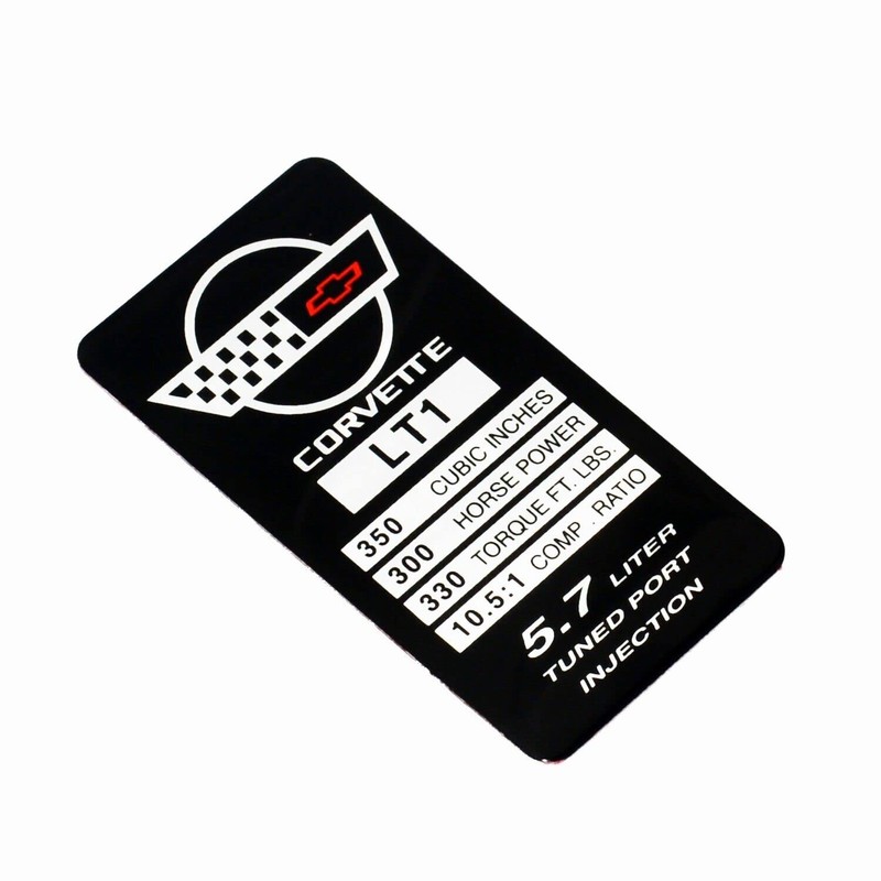 1Pc C4 Corvette 1992 LT1 Soup Engine ID Spec Metal