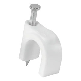 Bolsa De 20 Grapas Blancas De 12mm Para Cable Redondo Volteck GCU-12B                                                                                 
