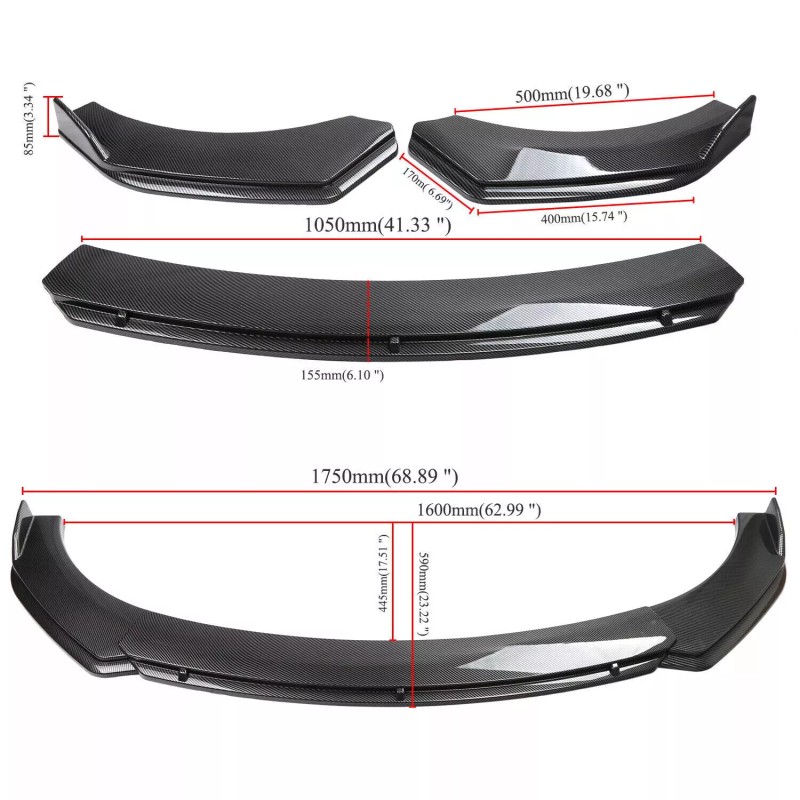 CNPAPC For Hyundai Genesis Coupe Carbon Fiber Style Front Bumper