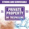 Tandefio 100 Pack No Trespassing Signs Private Property Metal Anti-Rust